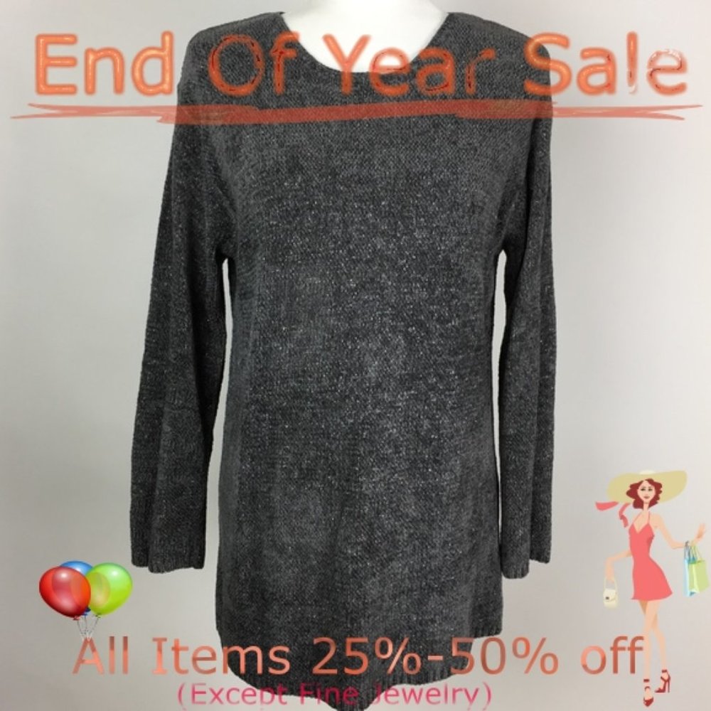 SUTTON Studio Gray Sweater Size L